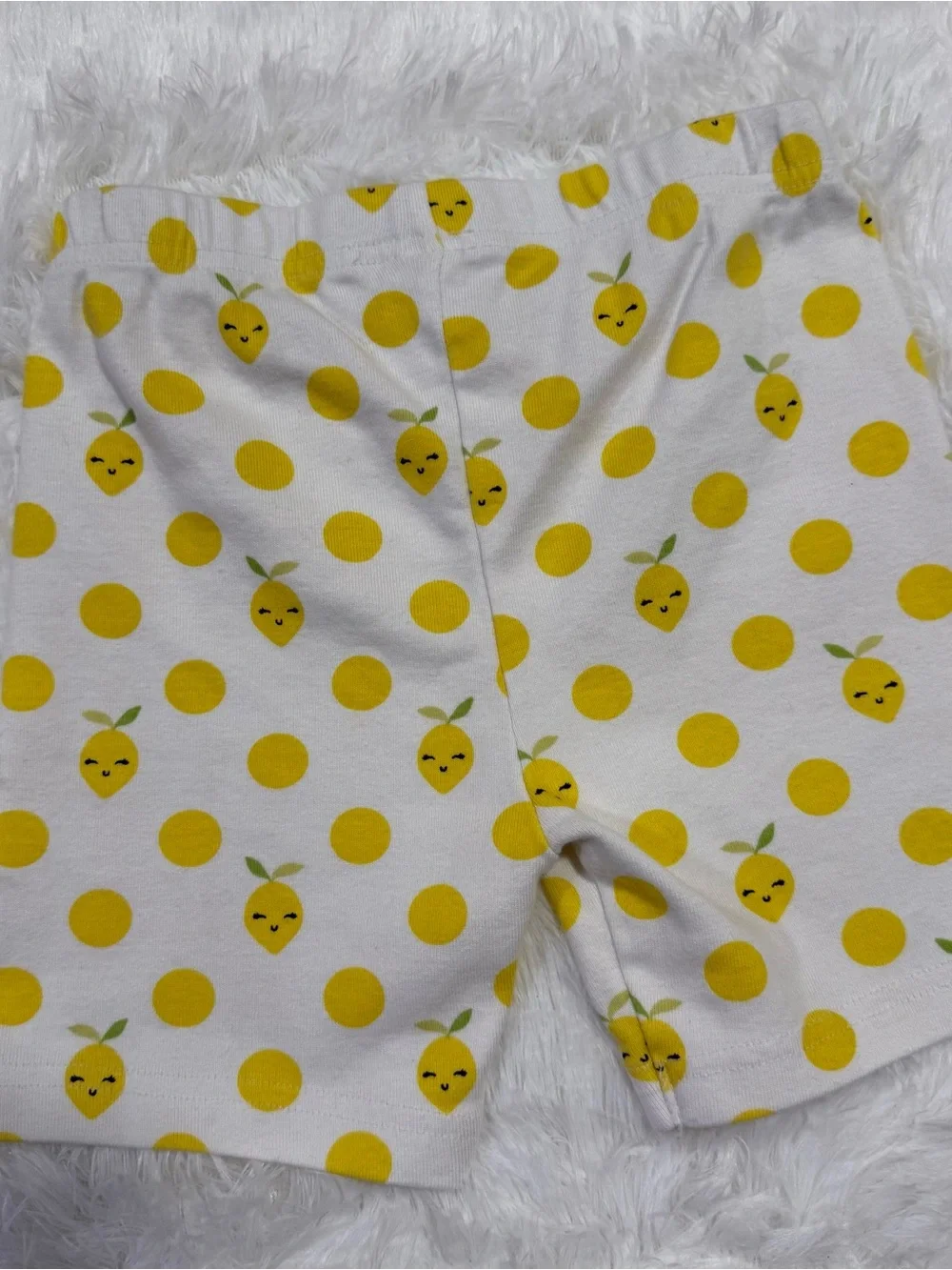 Gymboree Girls Sz 7 Pink Lemons Cotton Pajamas Pjs EUC Short Set Lemon Appliqué